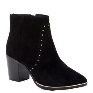 Ted Baker London Takil Suede Booties Boots Black Suede Studded Ankle Boot 9.5